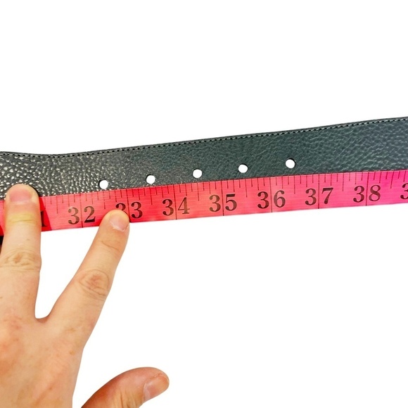 Charcoal Gray Leather Belt 🤍 - Picture 7 of 8